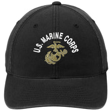 Load image into Gallery viewer, U.S. Marine Corps EGA Embroidered USMC Black FlexFit Hat