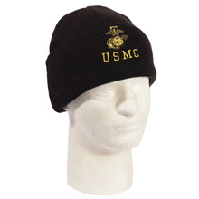 Load image into Gallery viewer, Marines Gold Embroidered USMC EGA Knit Watch Cap