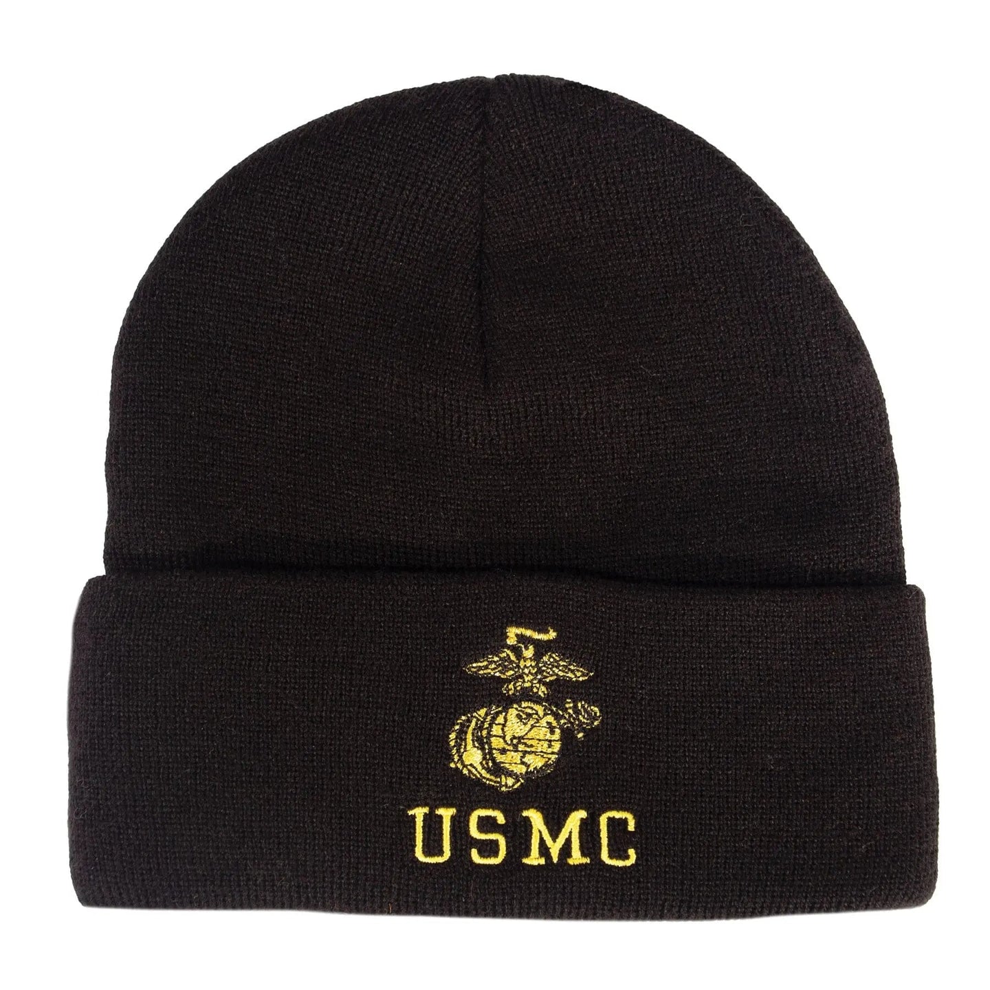 Marines Gold Embroidered USMC EGA Knit Watch Cap