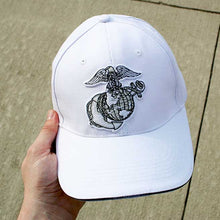 Load image into Gallery viewer, Marines Eagle Globe &amp; Anchor Low Profile White Cap