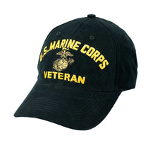 Load image into Gallery viewer, U.S. Marine Corps Veteran Black &amp; Gold Cap