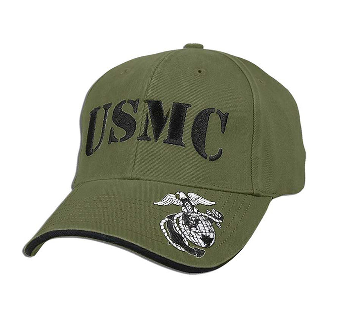 Marines USMC EGA Brim Military Green Cap