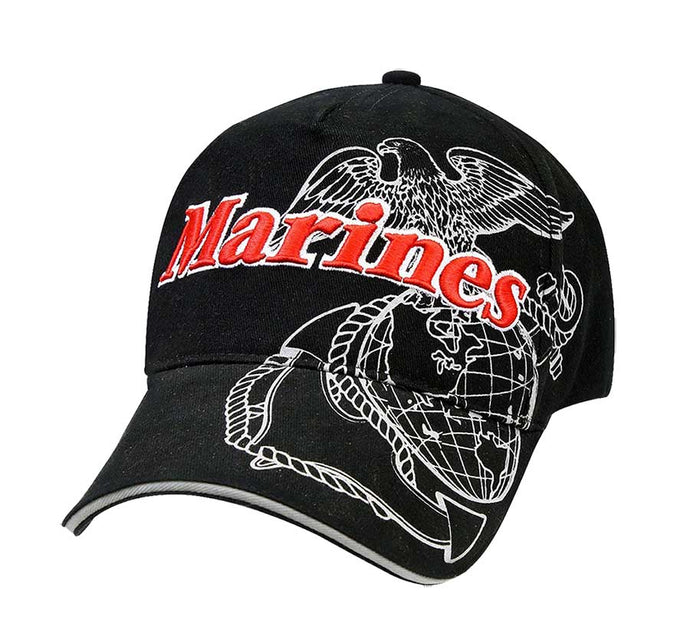 Marines Large EGA Stamped Black Cap