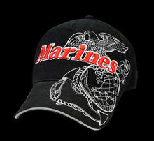 Load image into Gallery viewer, Marines Large EGA Stamped Black Cap