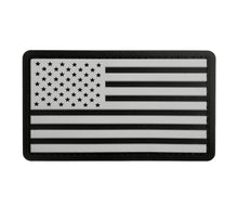 Load image into Gallery viewer, White PVC US Flag Patch With Hook Back