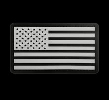 Load image into Gallery viewer, White PVC US Flag Patch With Hook Back