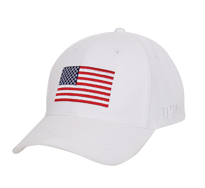 USA Flag Cap White