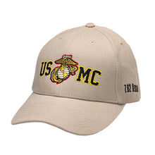 Load image into Gallery viewer, Gold Outlined USMC &amp; EGA Twill Hat - Tan - Marine Corps Direct