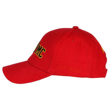 Load image into Gallery viewer, Gold Outlined USMC &amp; EGA Twill Hat - Red - Marine Corps Direct