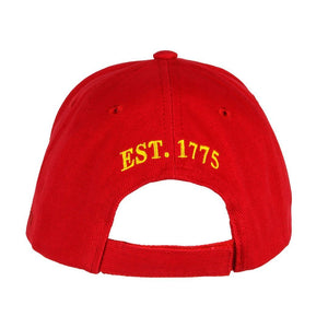 Gold Outlined USMC & EGA Twill Hat - Red - Marine Corps Direct