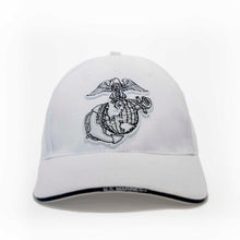 Load image into Gallery viewer, Marines Eagle Globe &amp; Anchor Low Profile White Cap